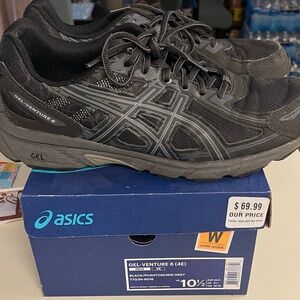 ASICS GEL‑Venture 6 Men's Trail Shoes in Black and Gray size 10.5 4E